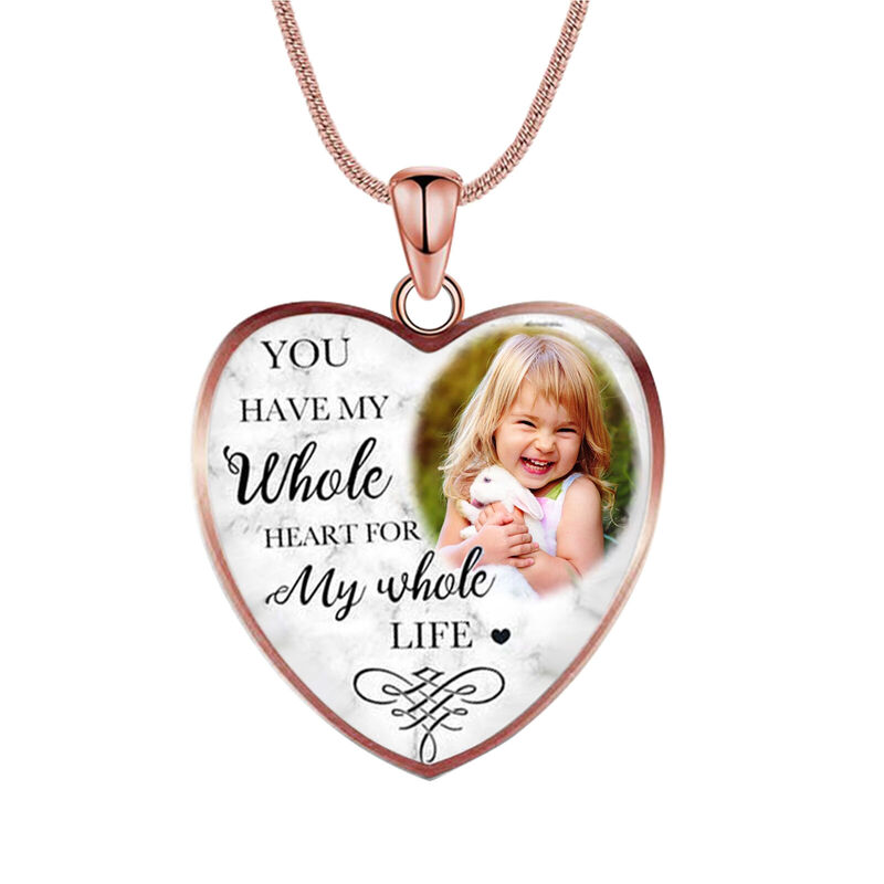 "You Have My Whole Heart" Personalized Photo Necklace
