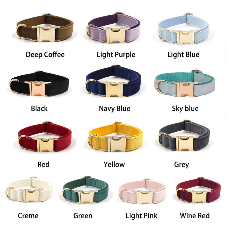 Personalized Velvet Collar with Pet Name Added as a Gift for Pet Lovers