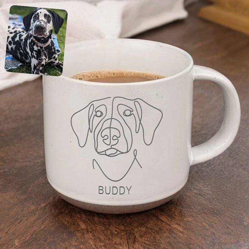 Personalisierte Keramikbecher benutzerdefinierte Linie Zeichnung Geschenk für Tierliebhaber