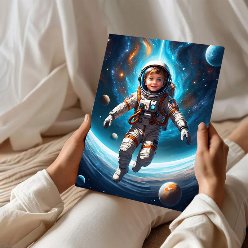 Personalized Astronaut Portraits with Custom Face Swap Precious Present for Child