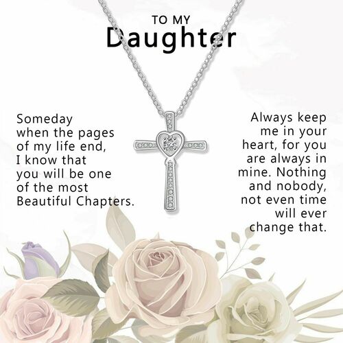 Gift for Daughter "Always Keep Me In Your Heart For You Are Always In Mine" Necklace