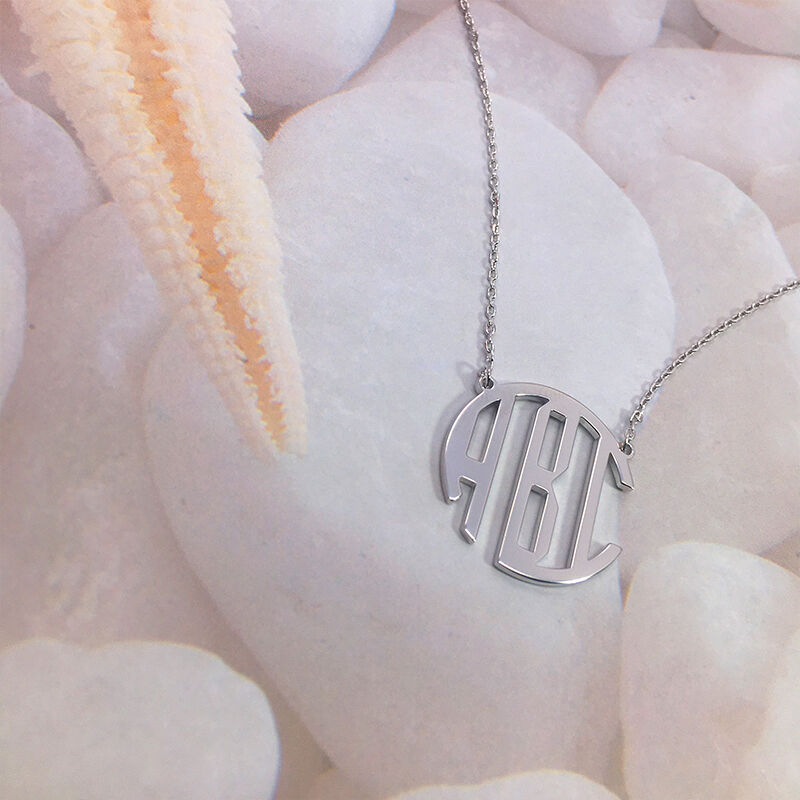 "Remember Moment" Personalized Monogram Necklace