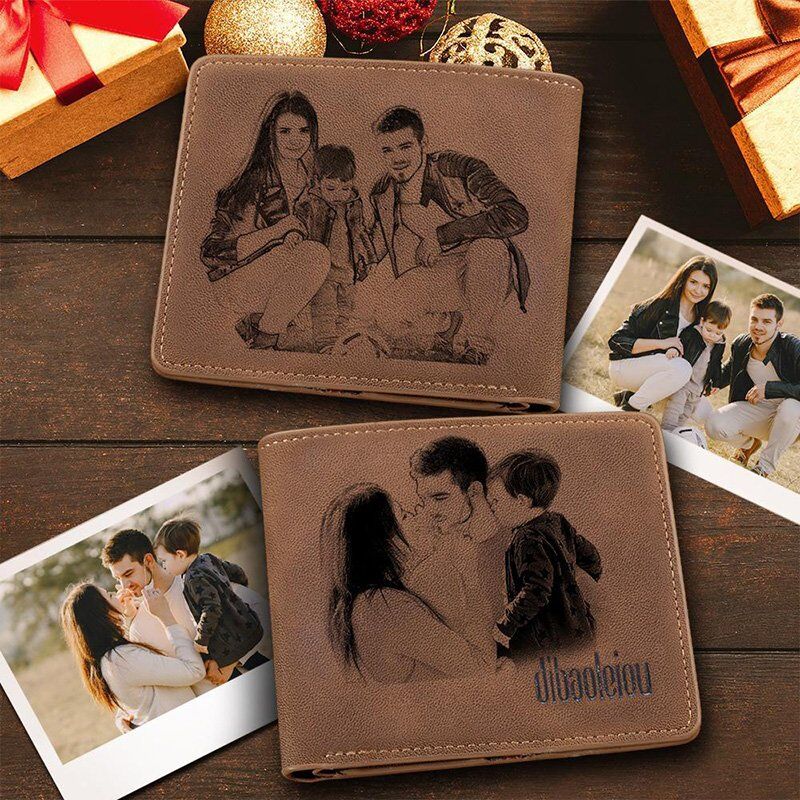 Personalized Double-Sided Photo Wallet-Gift For Him-Family
