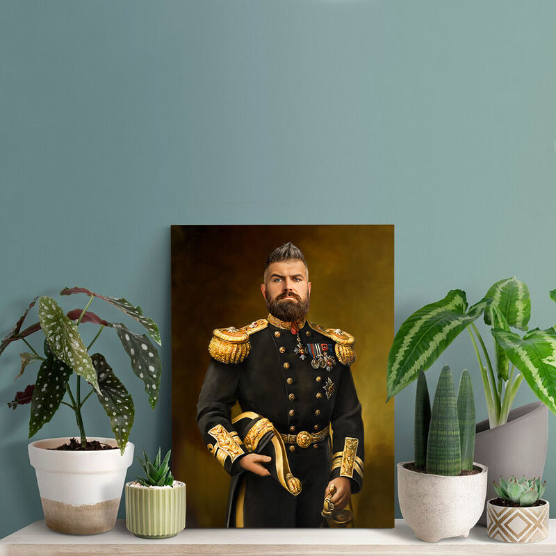 "The Admiral" Customizable Vintage Portrait and Add a Head Photo for Him