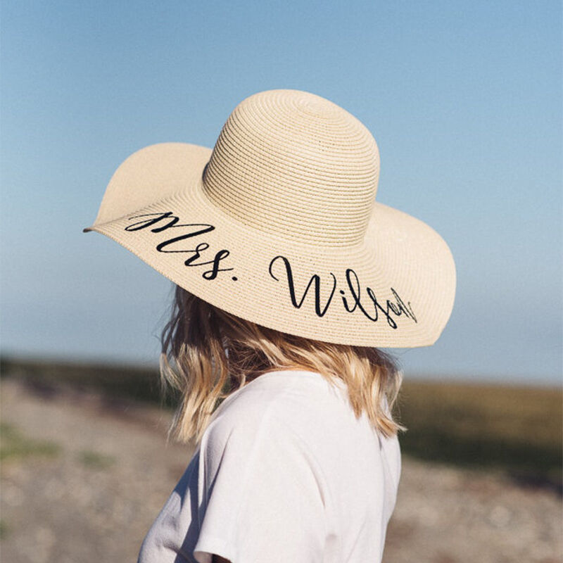 Cappello da sole da spiaggia personalizzato Nome attraente Regalo di viaggio per le vacanze per lei