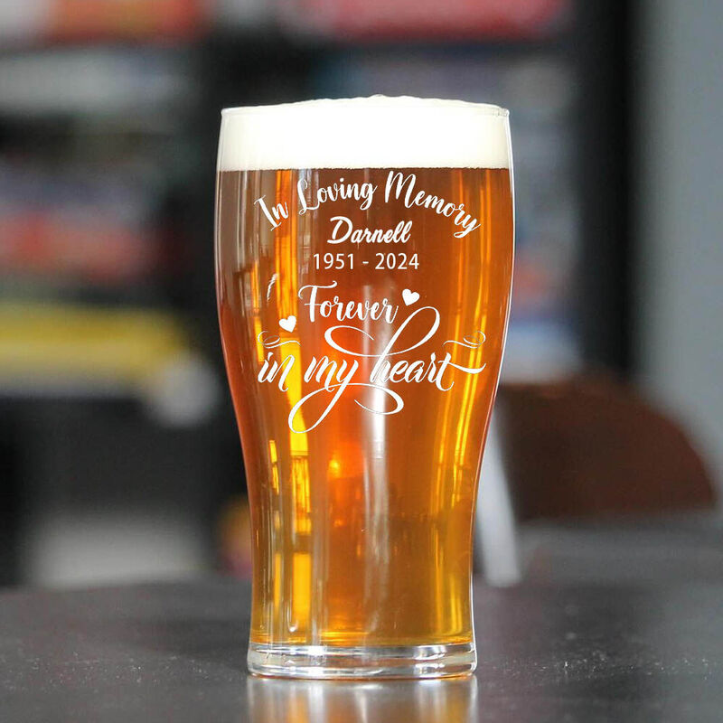 Bicchiere da birra con nome personalizzato con data personalizzata Meraviglioso regalo per la famiglia