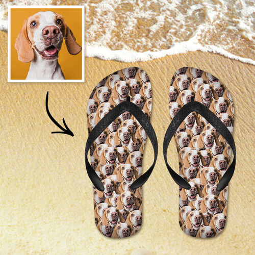 Personalisierte Gesichtsfoto Flip Flops