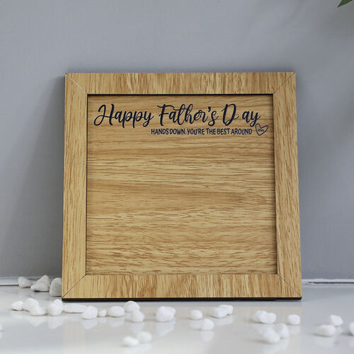 Father's Day Gift Best Daddy Hands Down Child Handprint Frame DIY Present
