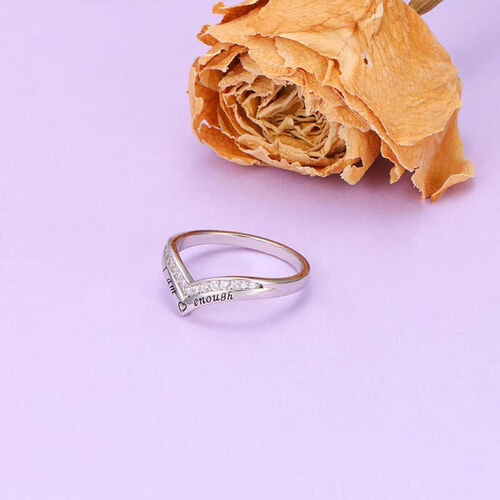 "I am Enough" Custom Engraving Ring for Women