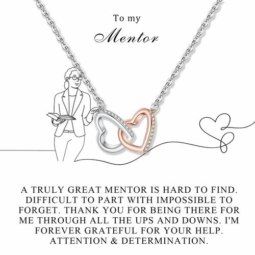 Gift for Teacher "Thank You For Being There For Me Through All The Ups And Downs" Necklace