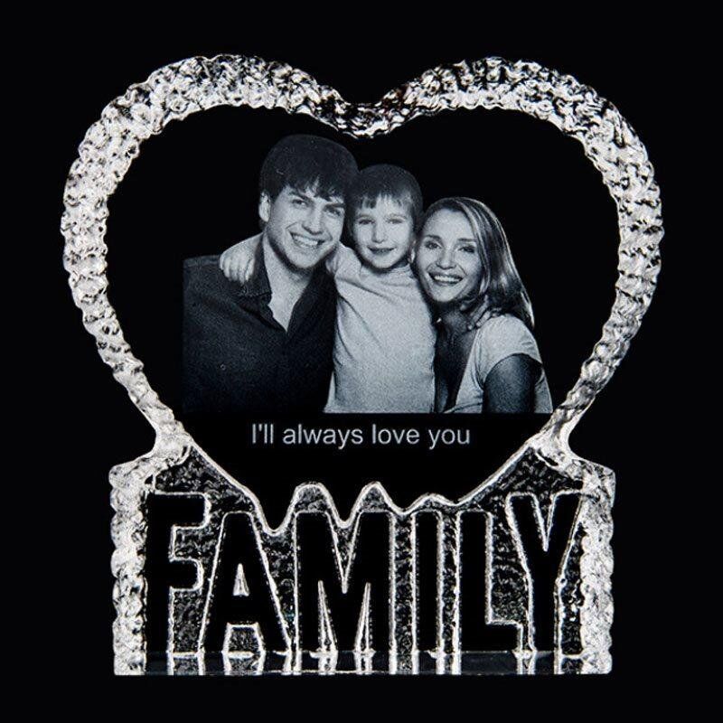 Personalized Photo Crystal Lamp Bluetooth Speaker - FAMILY