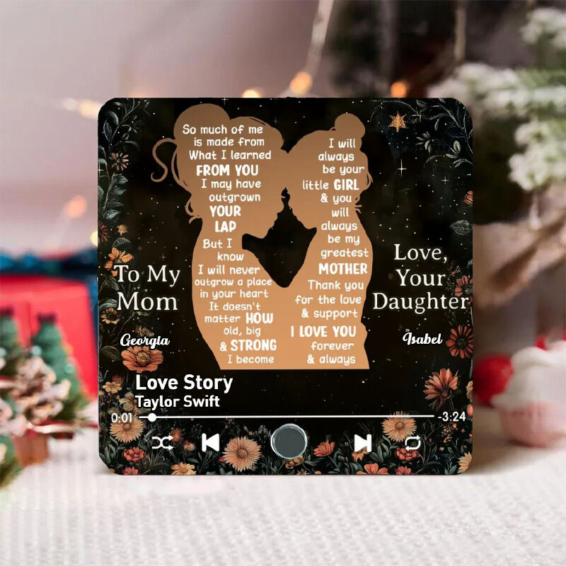 Personalisierte Bild Musik Kühlschrankmagnet mit schönen Blumenmuster Bestes Geschenk zum Muttertag