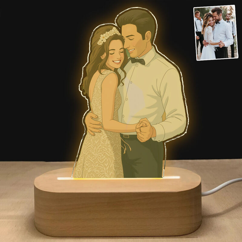 Personalisierte Bild-Acrylplakette Lampe Interessantes Geschenk für Ihre Liebe