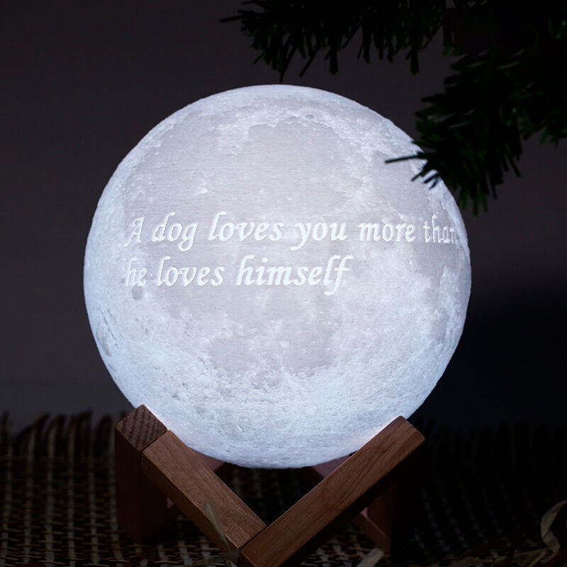 Kundenspezifisches Foto Mondlampe Nachtlicht mit Ihrem eigenen Bild und Text (10cm-20cm)