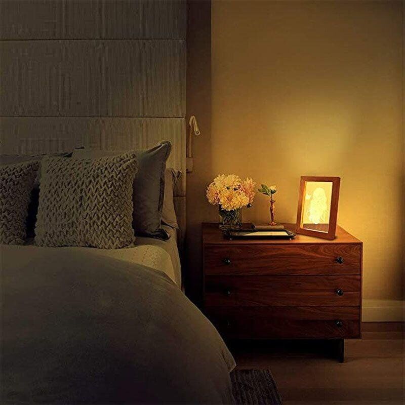 Custom Wooden Frame LED Photo Lamp