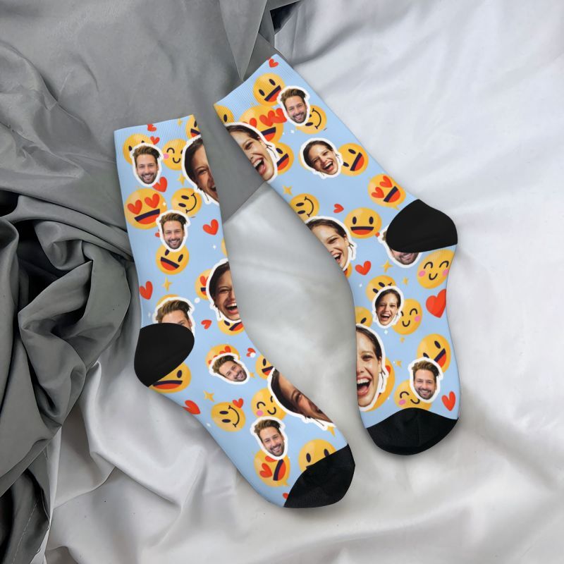 Gepersonaliseerde sokken met gezicht voor Valentijnsdag