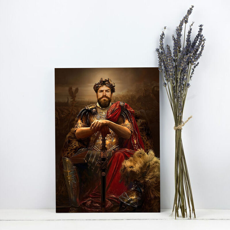 Cadre Portrait Renaissance personnalisé Portrait royal à partir d'une photo de tête