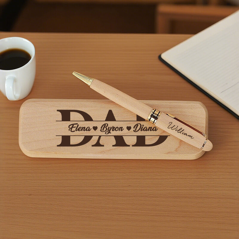 Personalisierte Schreibset Individuelle Namen Papa Muster-Design Perfektes Geschenk zum Vatertag