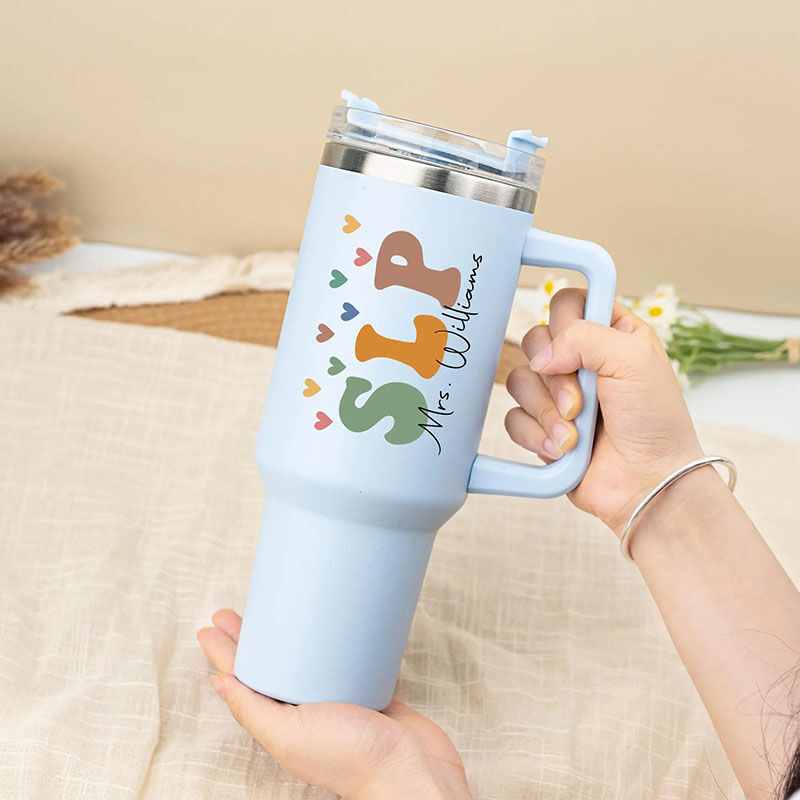 Personalized Name Tumbler with Colorful Fonts Design Interesting Gift for Her