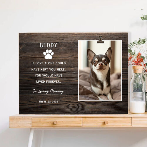 Personalized Pet Photo Frame Memorial Gift"You Would Have Lived Forever"