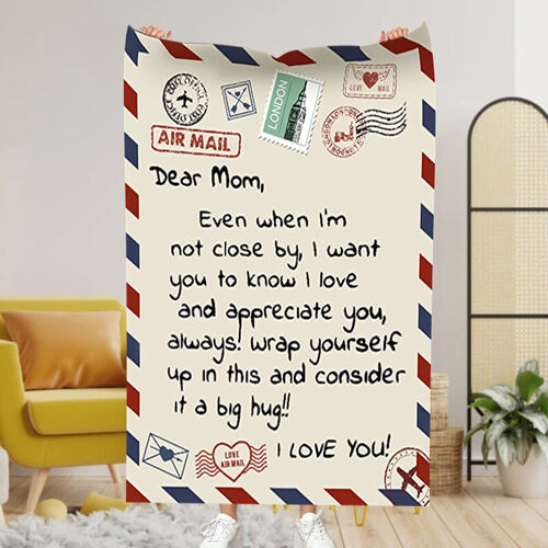 Coperta personalizzata con lettera d'amore Regalo perfetto per la mamma "Ti apprezzo".