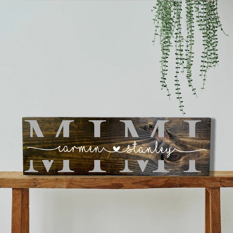 Personalized Name Wooden Plaque Creative Gift for Best Mother