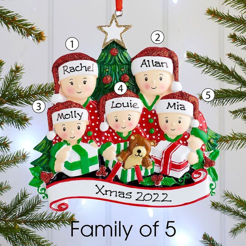 Personalisierte Weihnachtsfigur Hängend Kundenspezifische Familiennamen Warme Heimdekoration