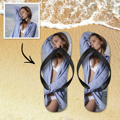Personalized  Photo Flip Flops Gift