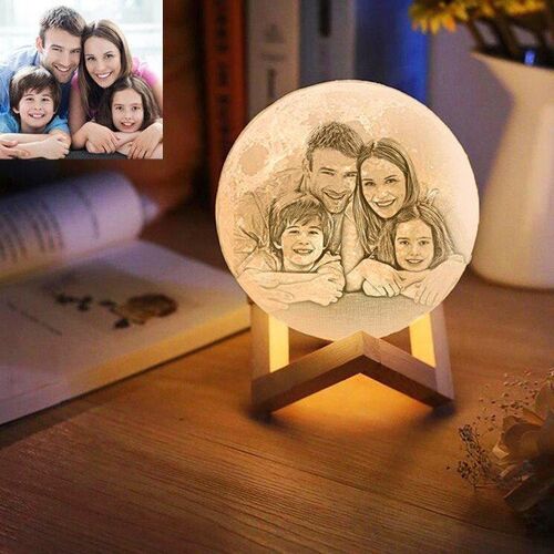 Customized Photo Moon Lamp Touch 2 Colors