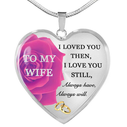 Zu meiner Frau "Ich liebe dich für immer" Herzkette