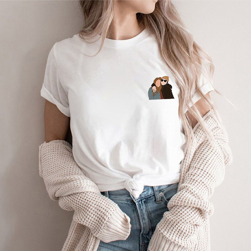 T-shirt personnalisé avec photo brodée de la sœur intime Cadeau significatif pour les amies