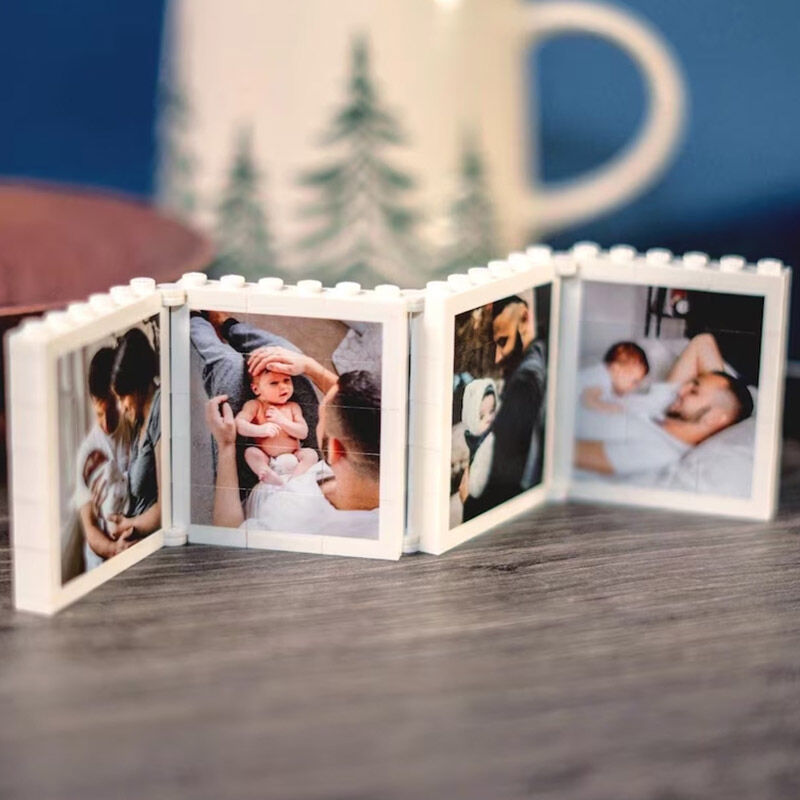 Personalised Folding Photo Building Blocks Fun Gift for Father's Day
