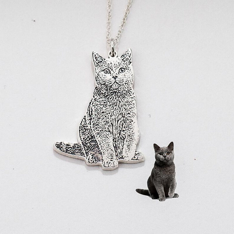 "Pet Lover" Dog and Cat Photo Necklace