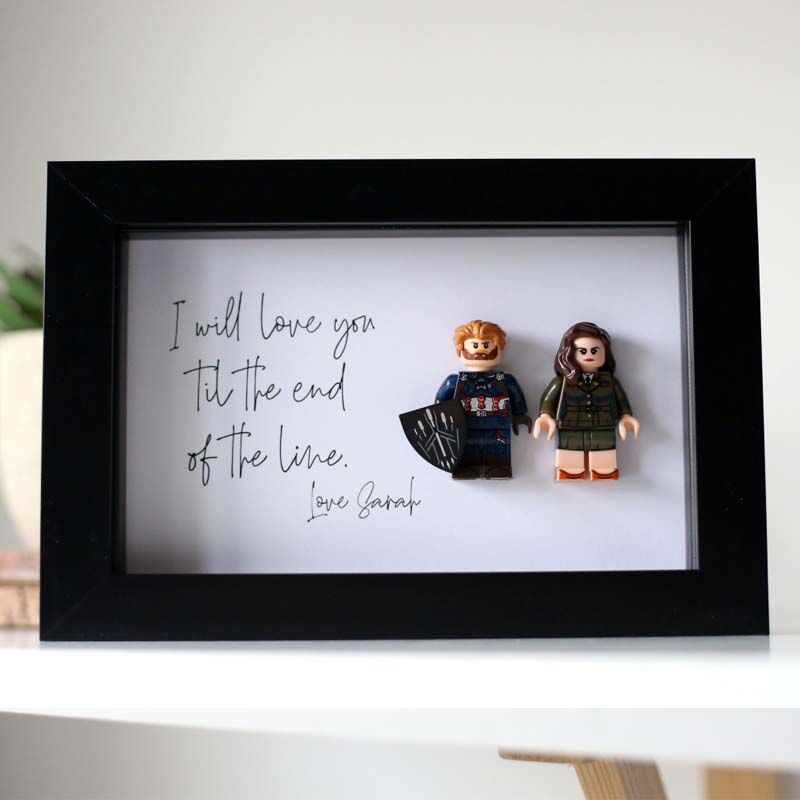 Double Male SuperHeroes Frame Gifts for Brother / Kids White