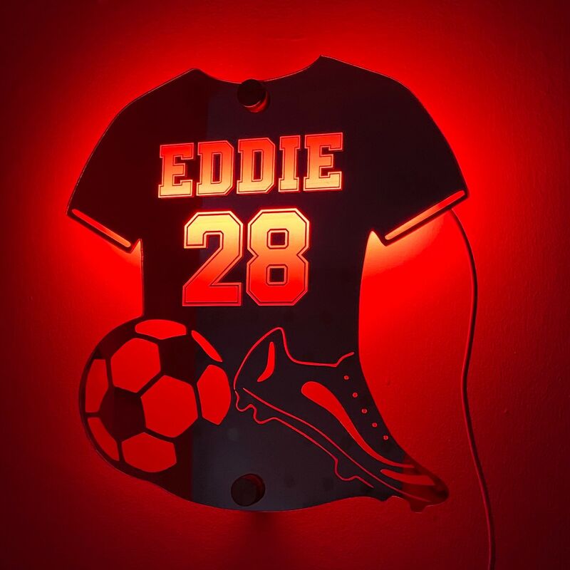 Personalized Led Cool Mirror Lights For Football Lovers