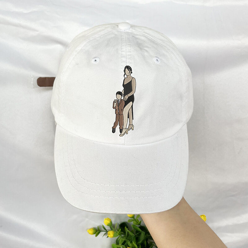 Personalisierte Kappe mit gesticktem Farbfoto Perfektes Geschenk zum Vatertag