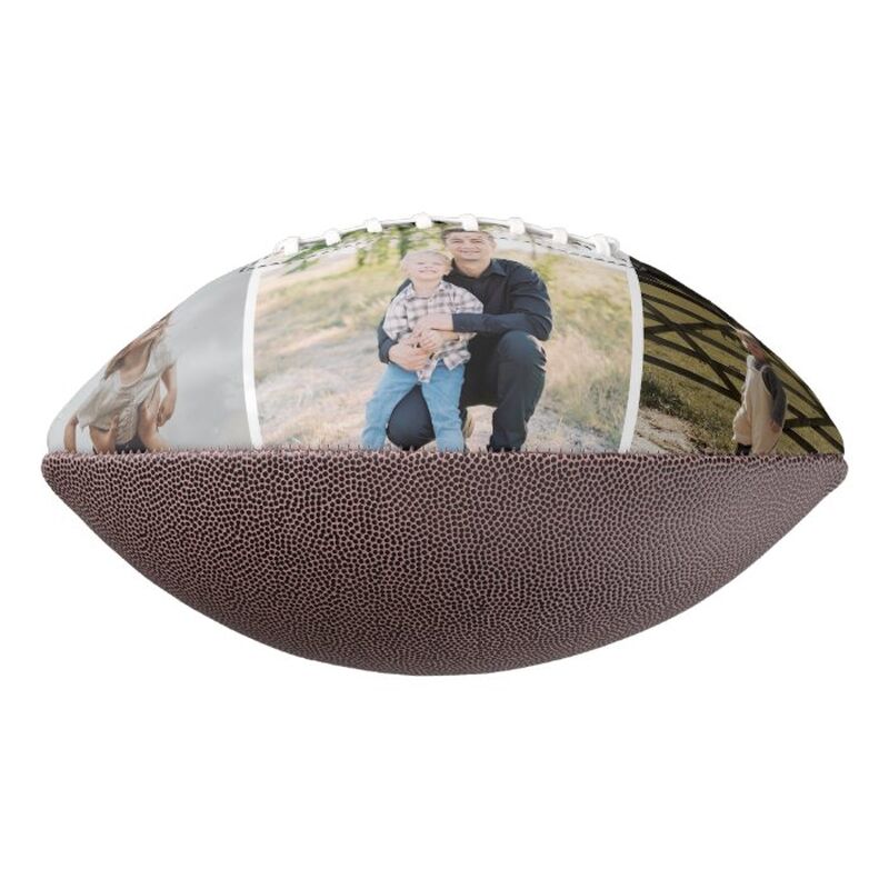 Ballon de rugby personnalisable avec nom et photo pour papa Cadeau de fête des pères