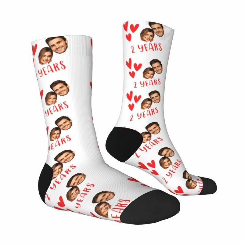 Personalized Face Socks Customizable Couple Photos for Anniversary Gifts