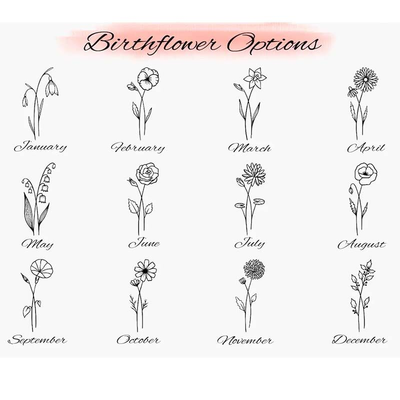 Personalized Birthday Flower Keychain Customized Text Birthday Gift For Mom