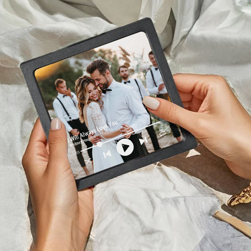 Magnet frigo musique personnalisé avec photo Cadeau précieux pour les couples doux