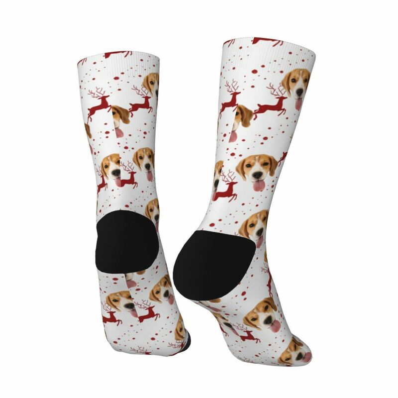 Chaussettes personnalisées avec motif d'élan Ajoutez une photo d'animal de compagnie Cadeau de Noël pour les propriétaires d'animaux de compagnie