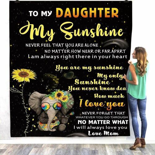 "To My Baby Daughter" ブランケット プレゼント 誕生日 出産祝い