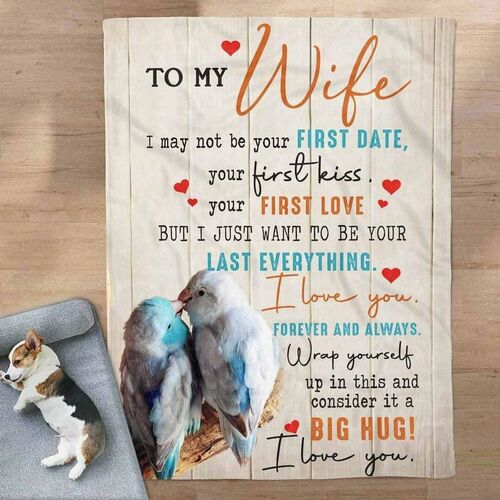 "Your Last Everything" Personalized Family Love Letter Blanket from Husband to Wife