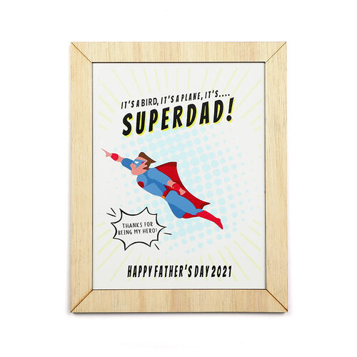 It's Super Dad Kinder Kind Handabdruck Rahmen DIY Geschenk