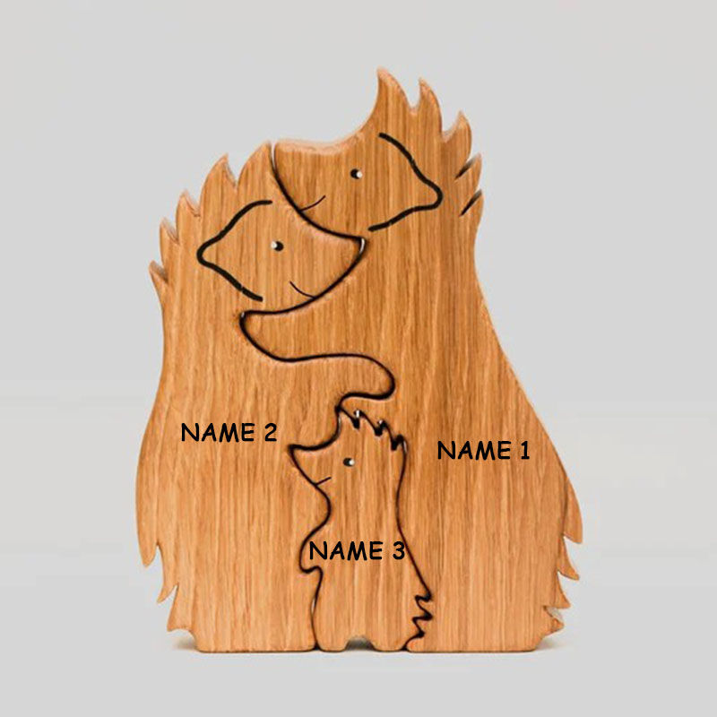 Personalized Hedgehog House Woodwork Wooden Puzzle Anniversary Gift