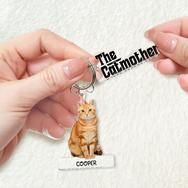 Personalized Acrylic Photo Keychain For Cute Pets