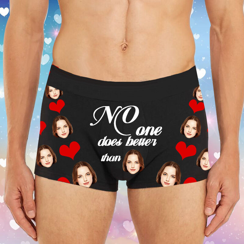 Personalized Picture Men's Underwear Boxer Briefs Great Present for Valentine's Day