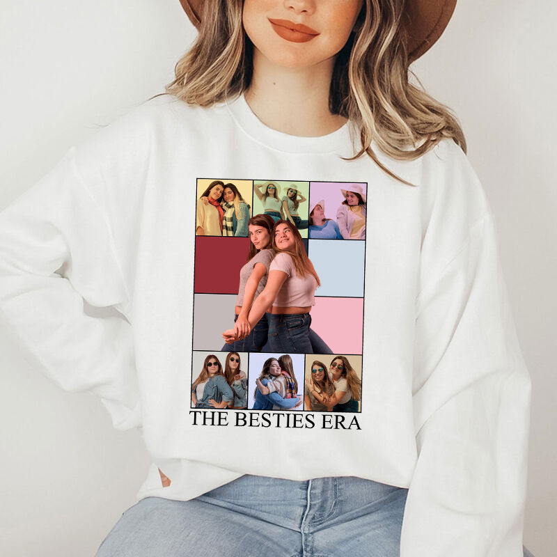 Personalized Sweatshirt The Besties Era Custom Photos Chic Design Attractive Gift for Friends