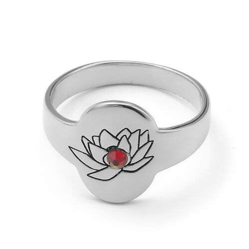 "Bring dich überall hin" Personalisierter Eingravierter Lotus Ring