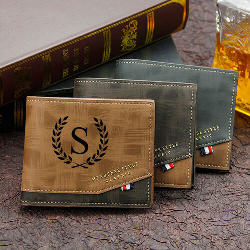 Personalized Custom Alphabet Men's Wallet Father's Day Gift